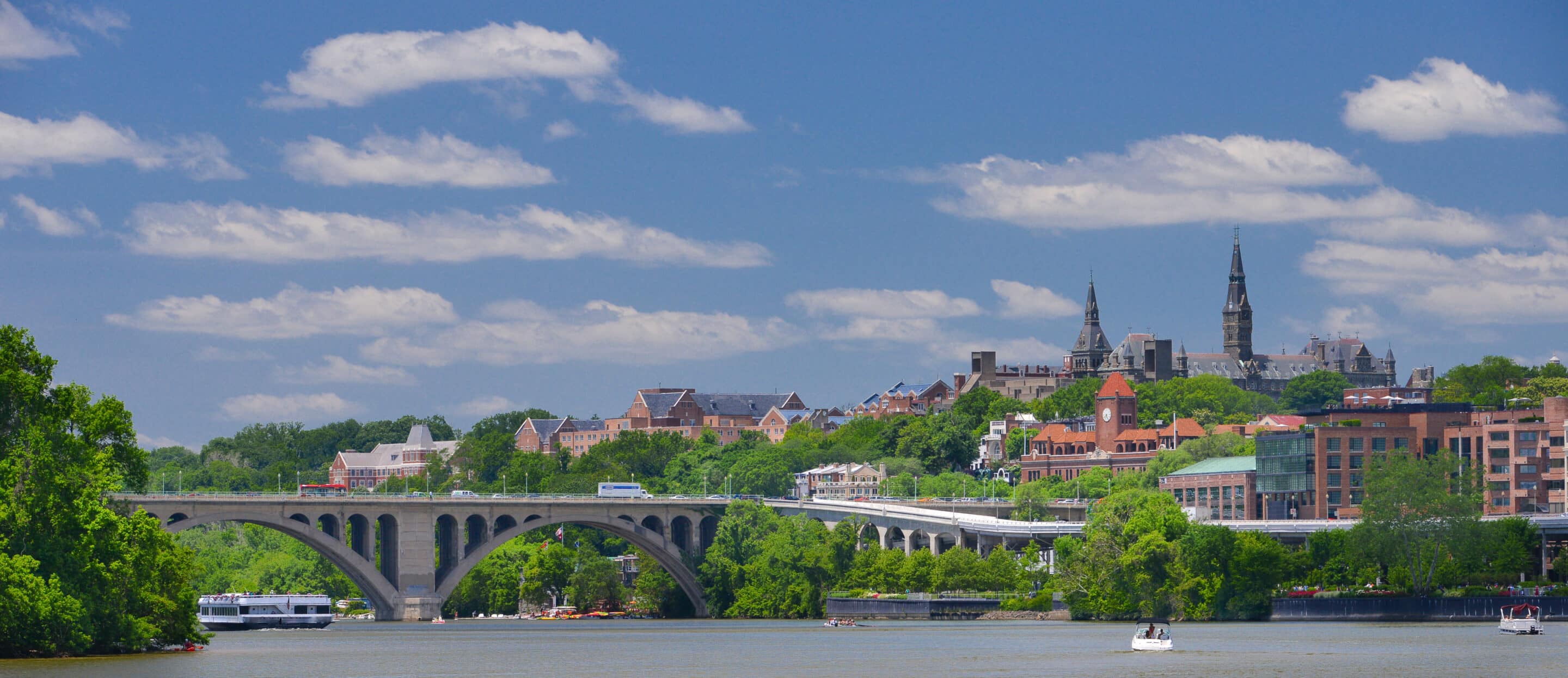 Georgetown and Key Bridge over Potomac River – Washington D.C.