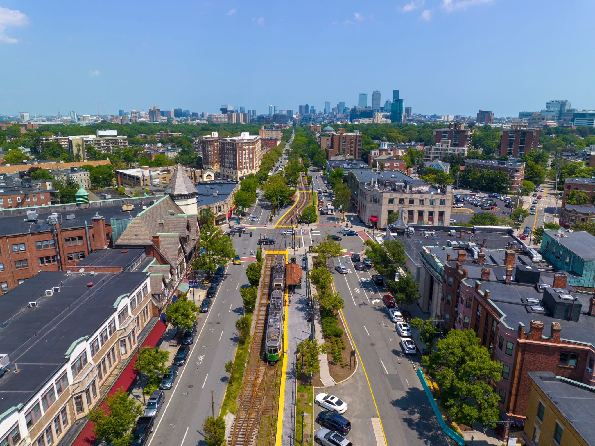 Brookline-Massachusetts-with-Boston-City-Skyline